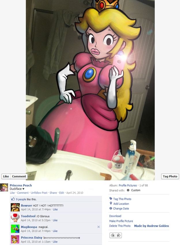 Princess Peach Facebook Photos