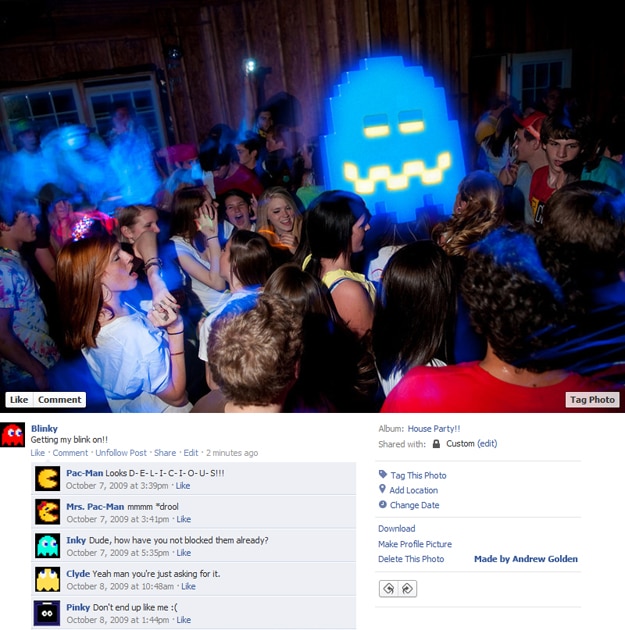 PacMan Fake Facebook Photos