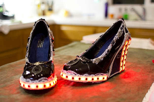 Vintage-Steampunk-LED-Shoes Technology Shoes Remote Control