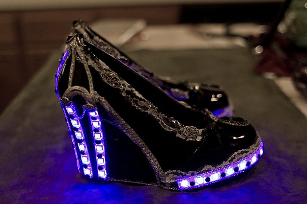 Vintage-Steampunk-LED-Shoes Technology Shoes Remote Control