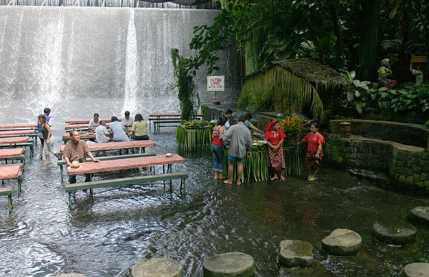 Restaurant At Base Of Waterfall
