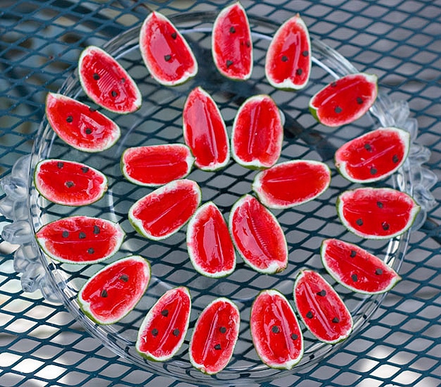 Watermelon-Jello-Shot-Design Fruit Slices Summer Shots