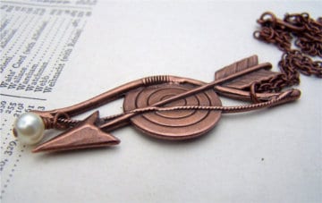 Quiver Target Bronze Pendant