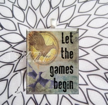 Scrabble Tile Necklace Mockingjay