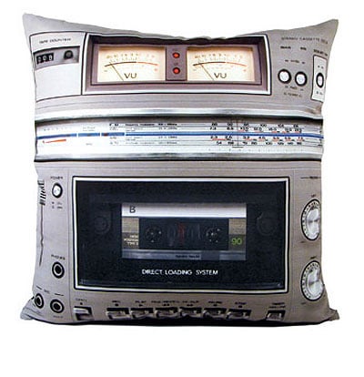 Retro-Boombox-Pillow-Set