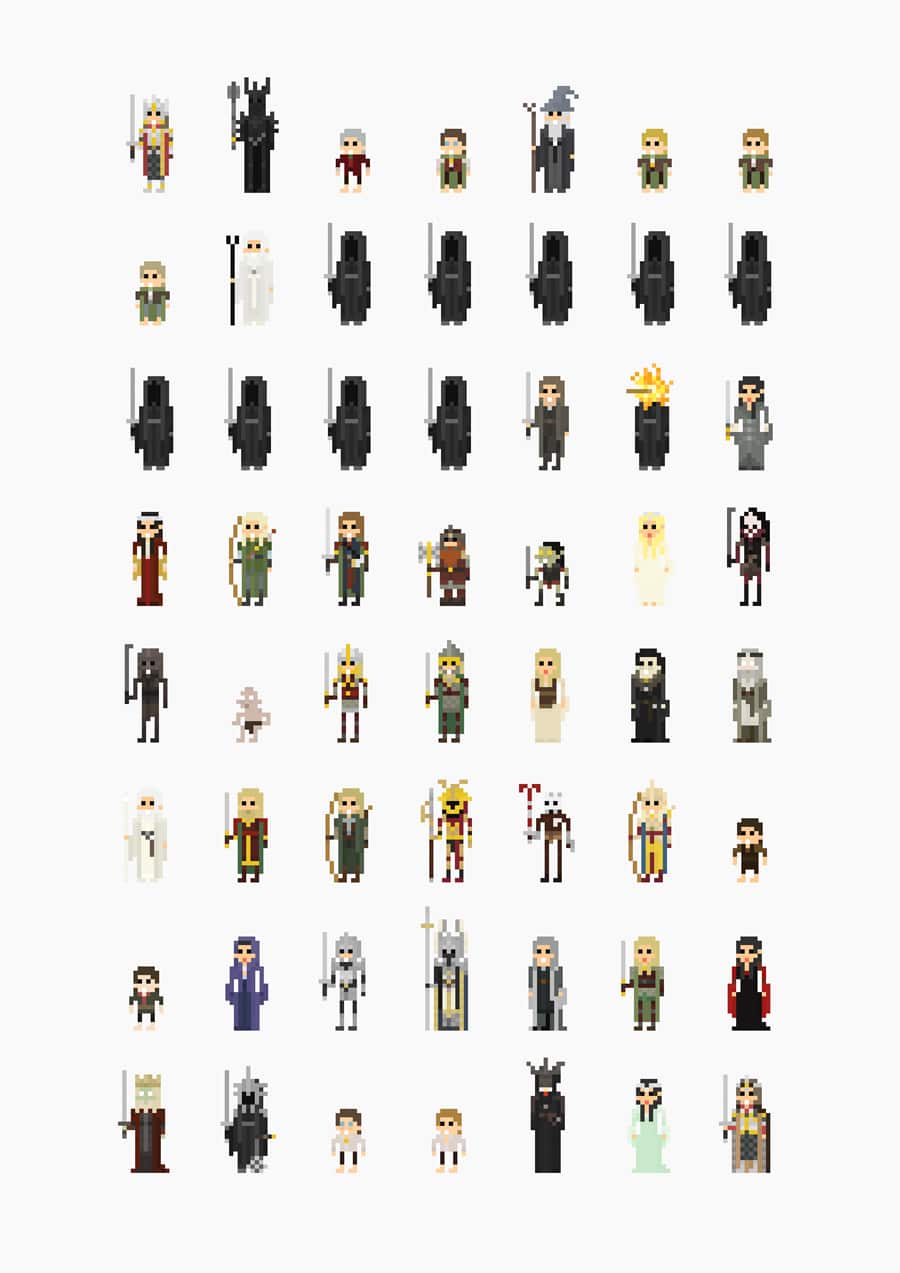 8-bit-movie-characters