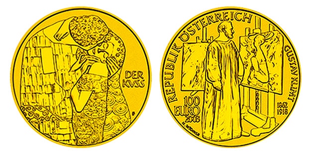 Klimt-The-Kiss-Gold-Coin Klimt-The-Kiss-Gold-Coin