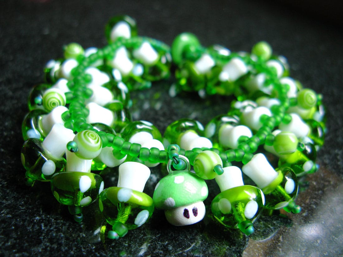 Mario-Mushroom-Charm-Bracelet Mario-Mushroom-Charm-Bracelet