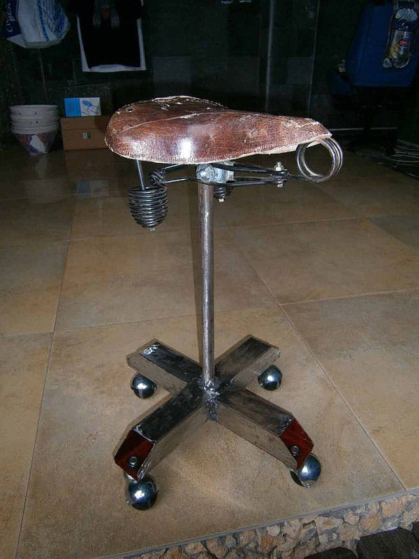 Recycled-Bike-Seat-Stool Recycled-Bike-Seat-Stool