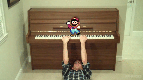 Animated Backwards Super Mario Song