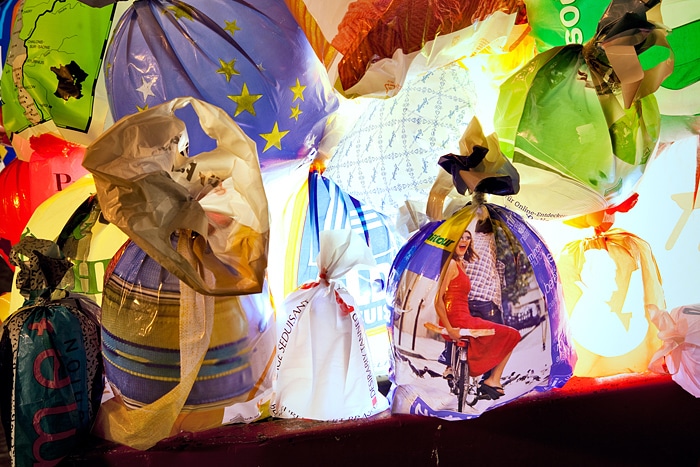Illuminated-Trash-Garbage-Installation Illuminated-Trash-Bags-Garbage-Installation