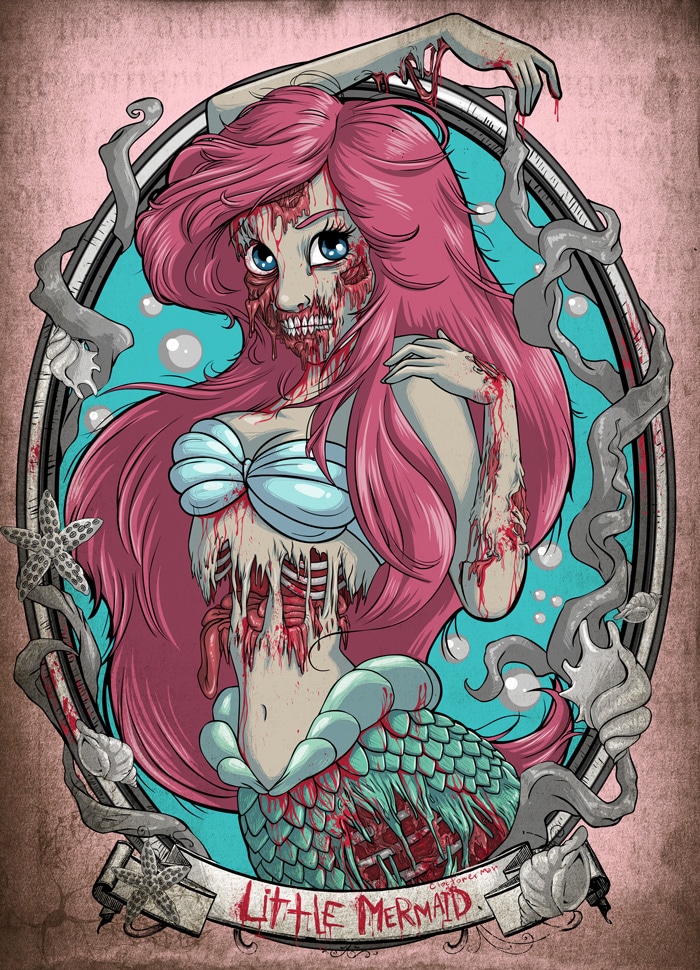 zombified-disney-character-paintings