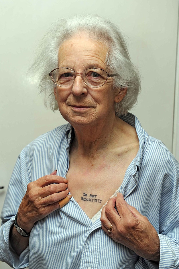 Badass Granny Gets A Special Tattoo In Hopes Of A Peaceful 
