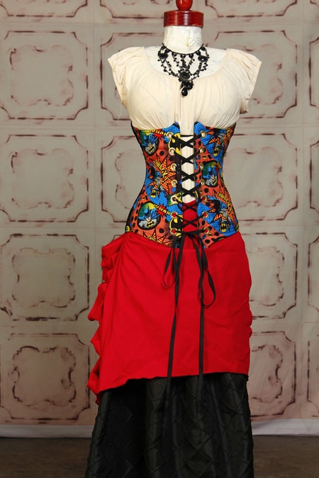 Batman Long Line Corset Avengers-Fangirl-Superhero-Long-Corset