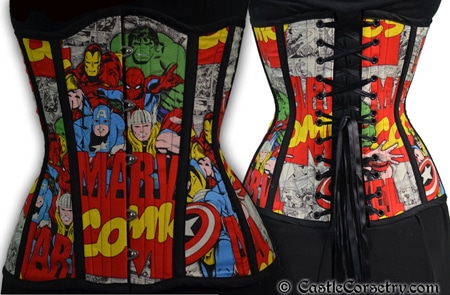 Marvel Superheroes Long Corset Avengers-Fangirl-Superhero-Long-Corset