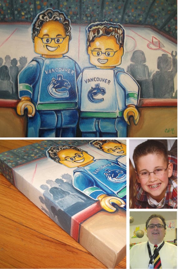 Father Son LEGO portrait gift immortalize-youth-lego-portraits