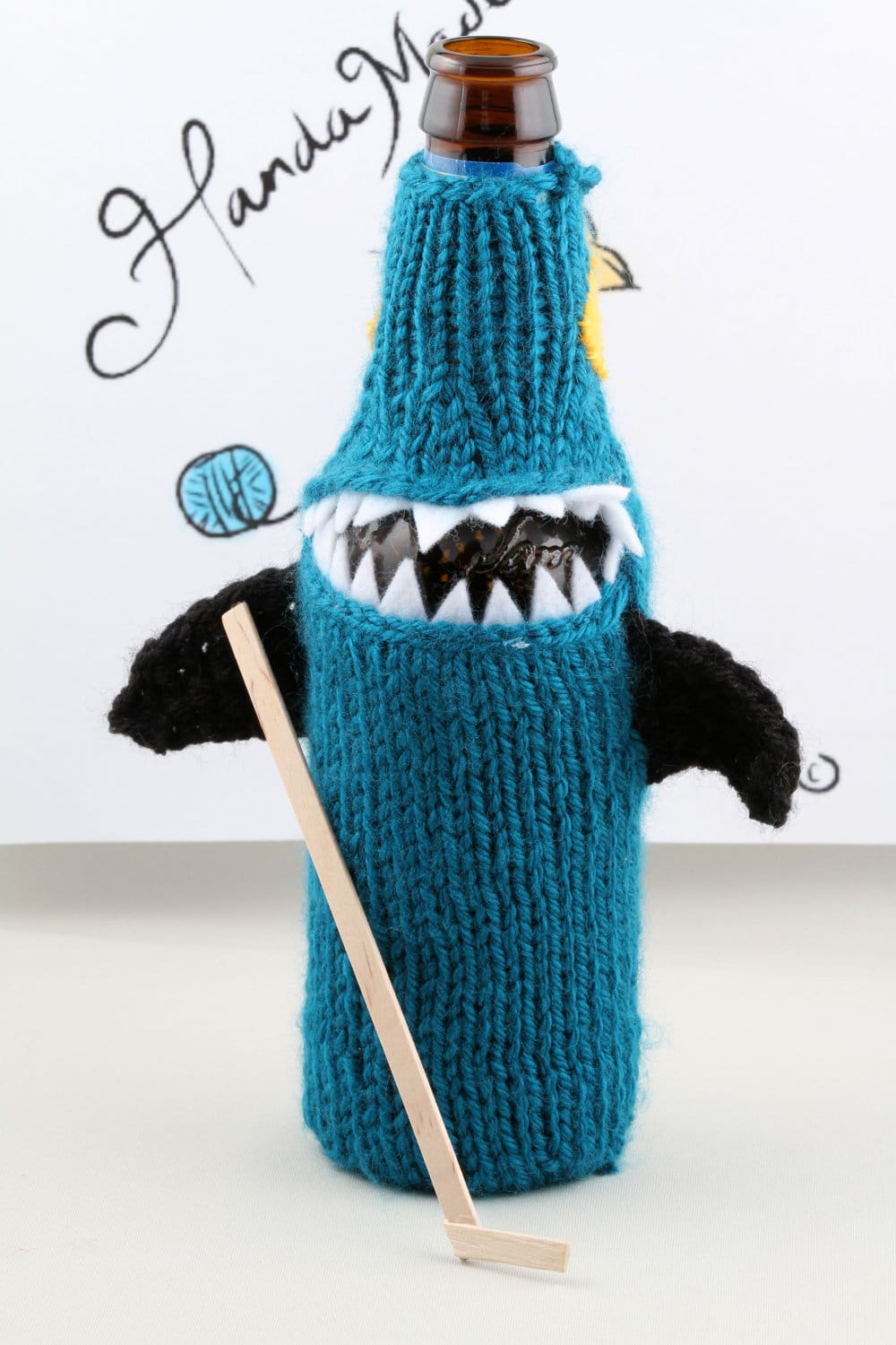shark-beer-bottle-koozie shark-costume-beer-bottle-koozie