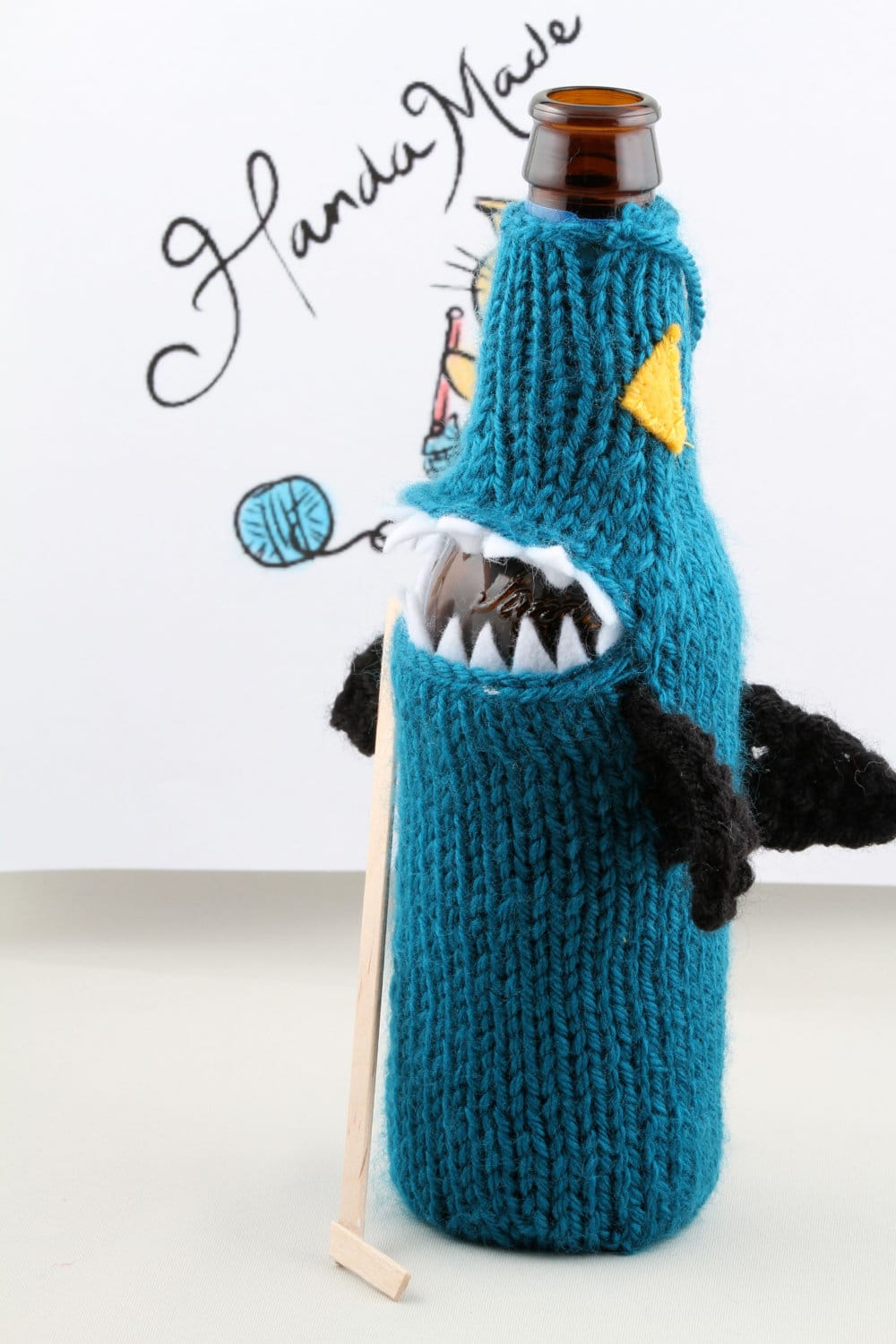 shark-beer-bottle-koozie shark-costume-beer-bottle-koozie