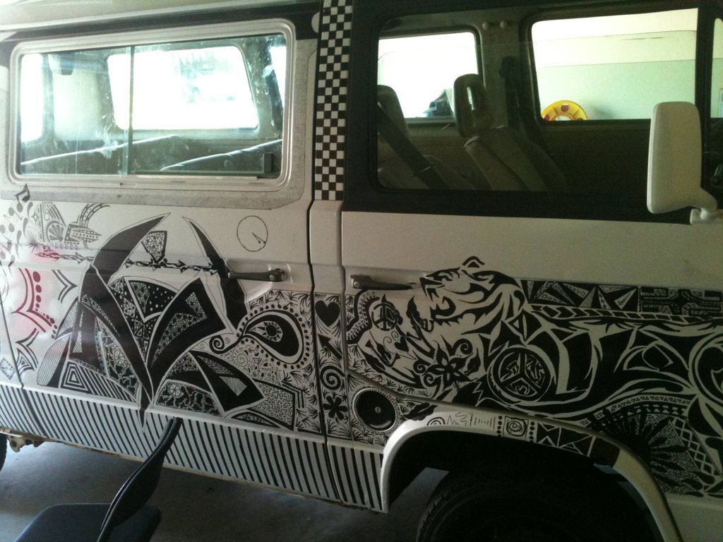 sharpie-marker-volkswagon-van sharpie-art-marker-volkswagon-van
