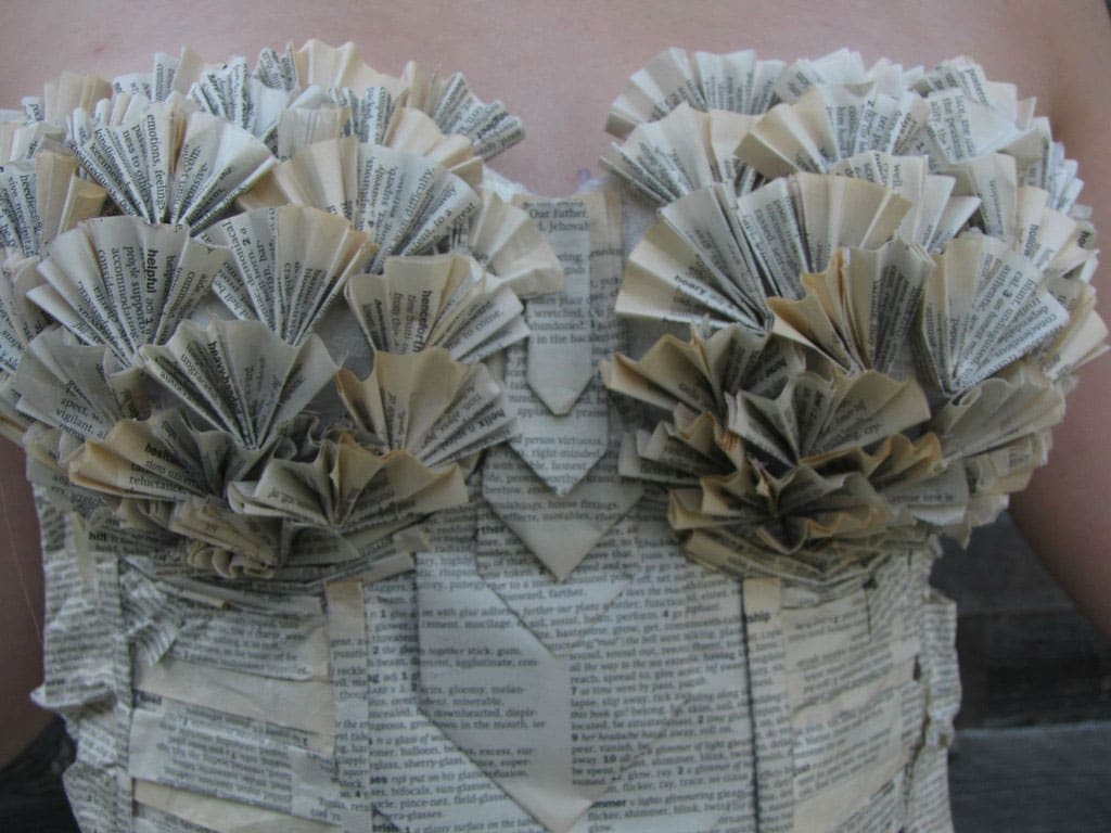 ruffle-dress-old-book-pages