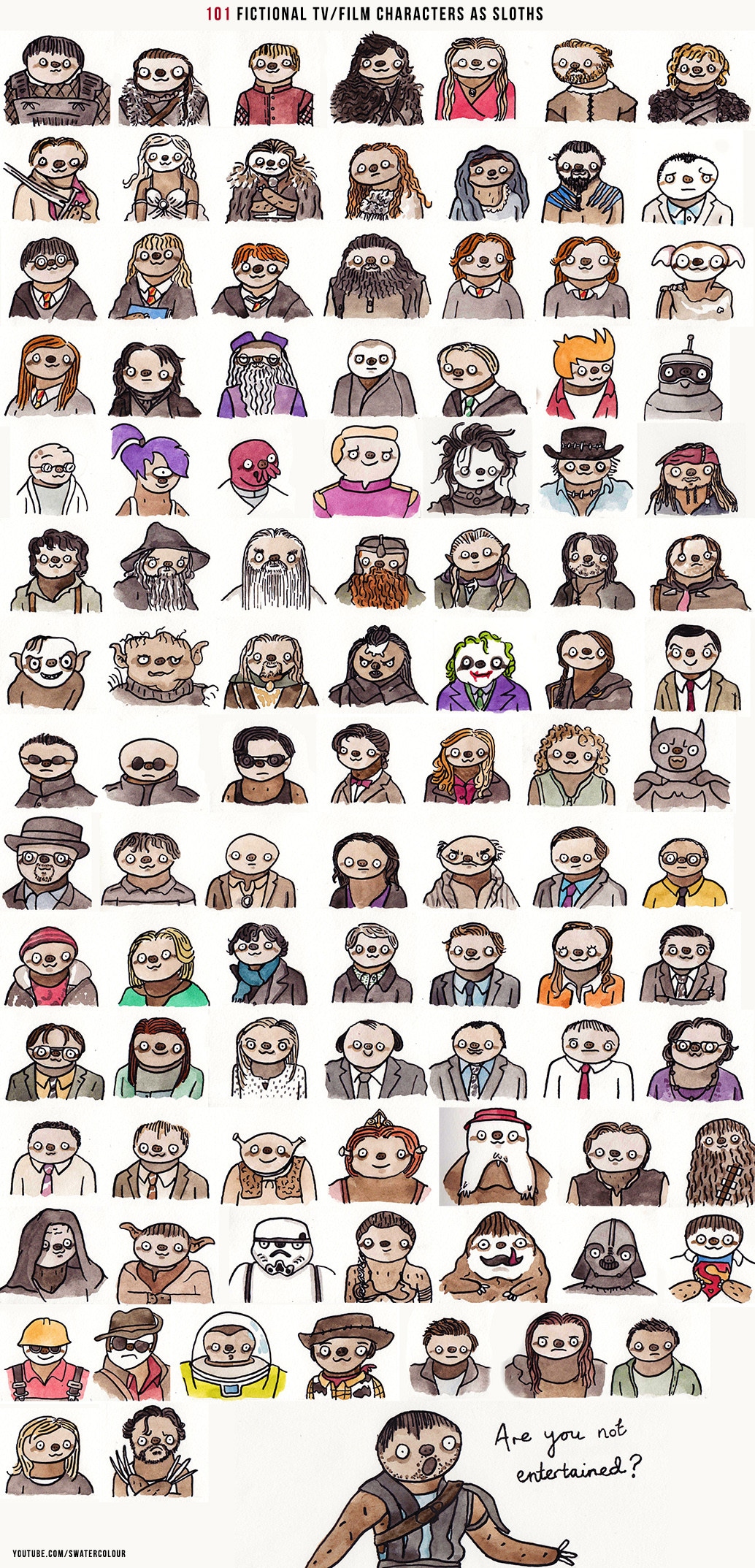 101-characters-as-sloths-chart