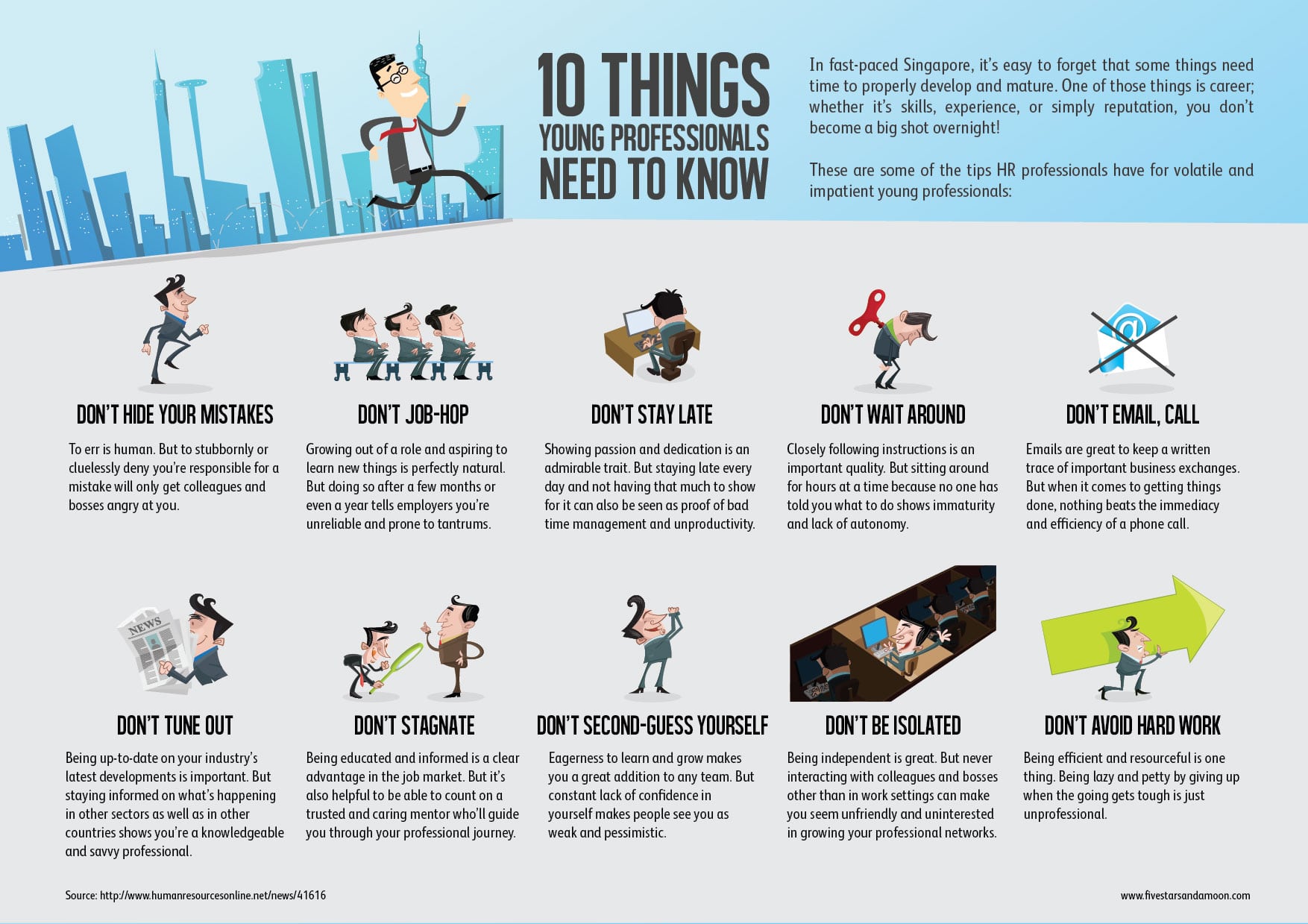 10 Tips Young Professionals Infographic