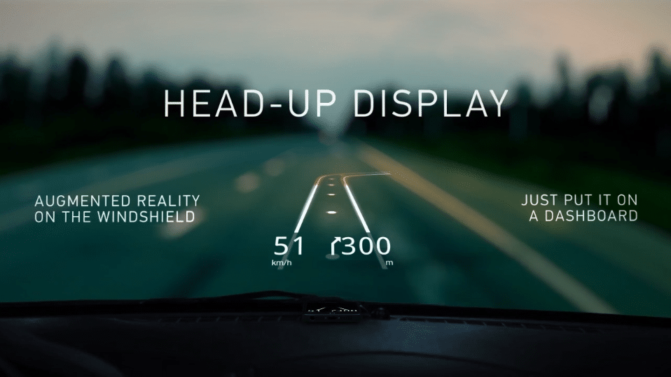 Hudway Windshield Projection System