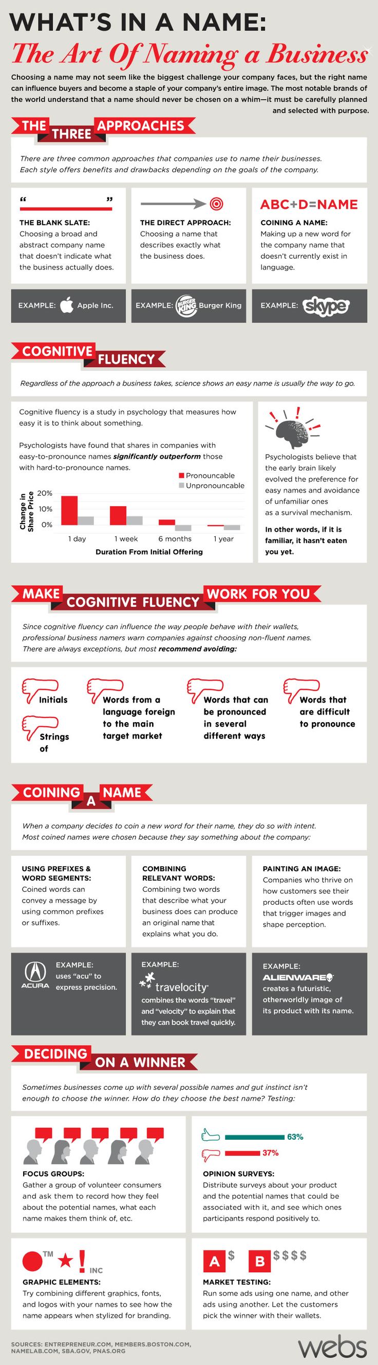 Naming A Business Infographic