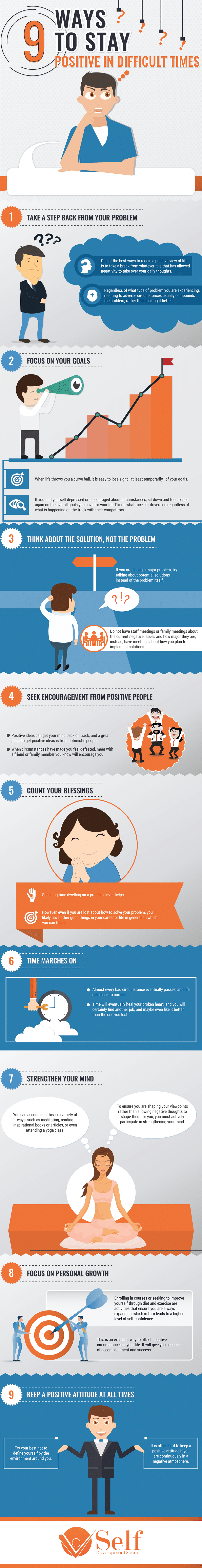 9 Ways To Stay Positive Infographic