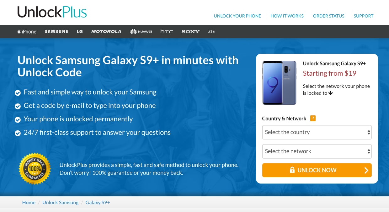 Unlock Samsung Galaxy S9 Plus Article Image
